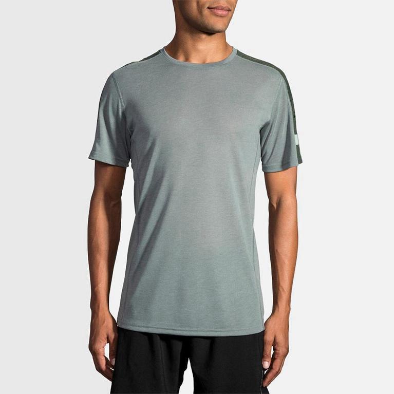 Brooks Distance Hombre Camisetas Manga Corta - Grises (8013DMOXT)